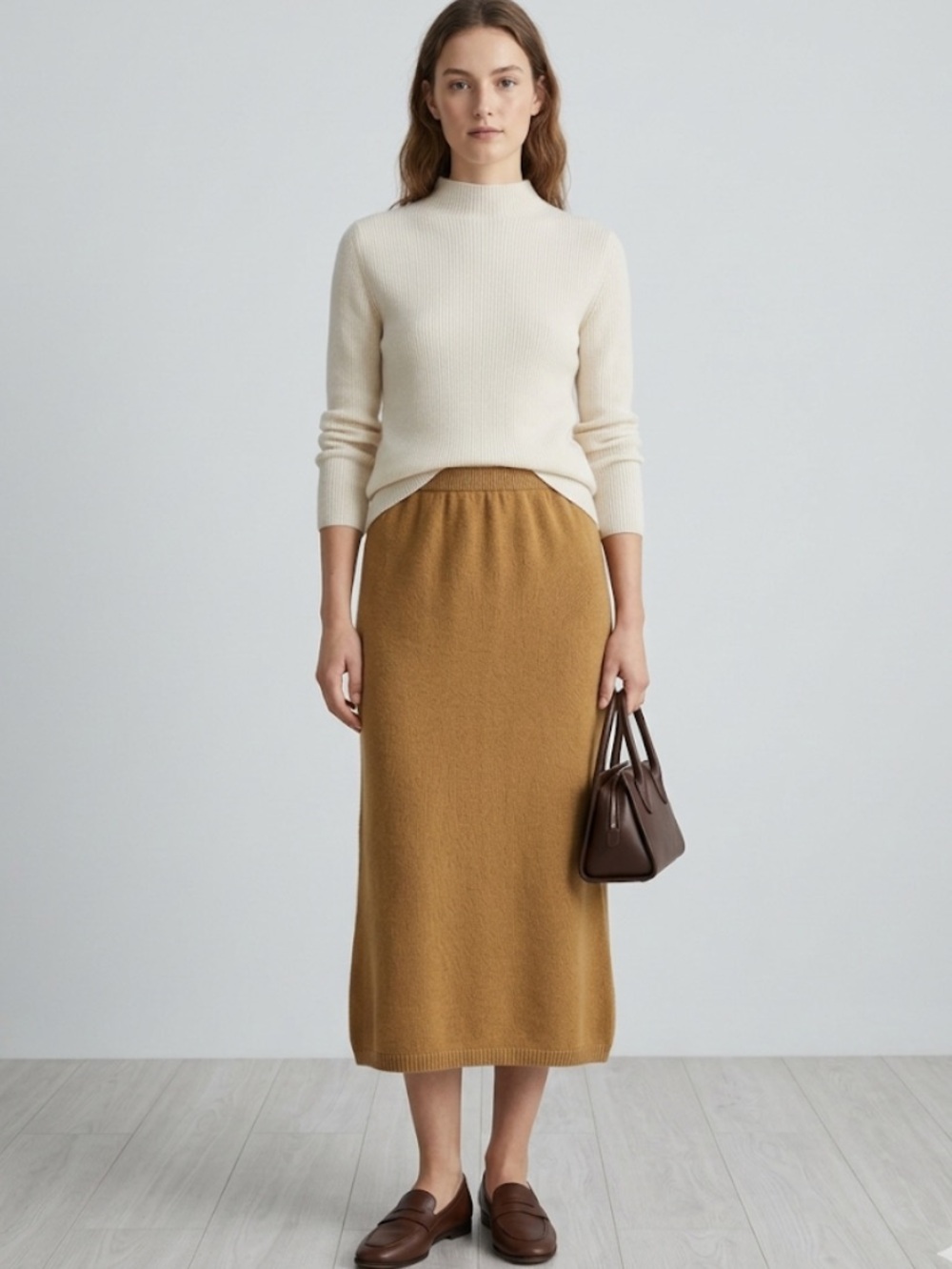 Christian Dior Vintage Mustard Ribbed Knit High Waist Pencil Midi Skirt Size M‎ - Picture 12 of 12